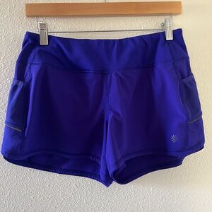 Athleta Ready Set Go 4 Lined Purple Shorts